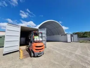 12m x 12m Igloo being used for business storage 