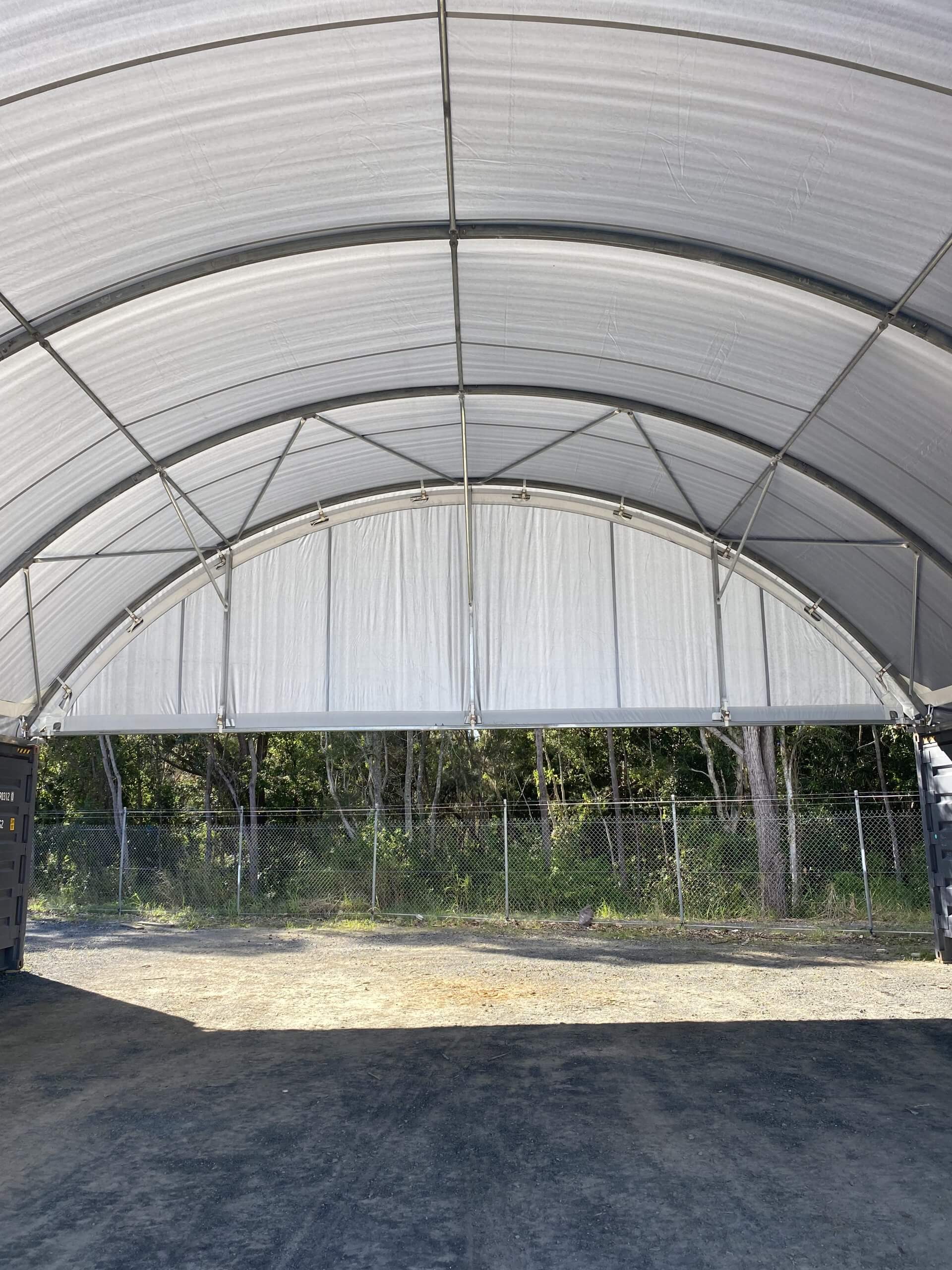 Container dome with no end walls